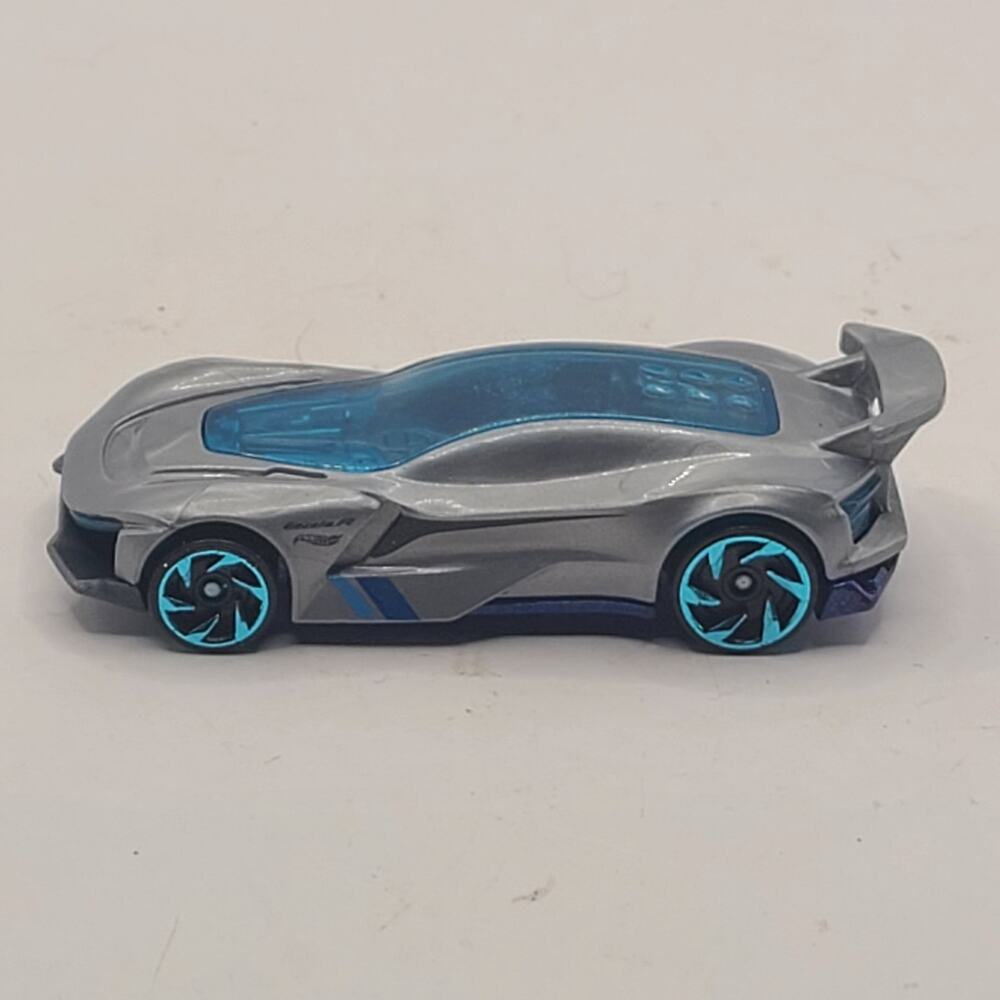2017 Hot Wheels Gazella R Diecast Car Toy Blue Silver
